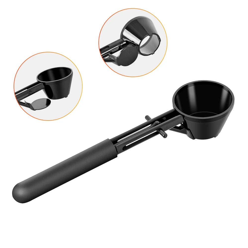 Coffee Scoop Funnel for Flling Reusable K-Cup Coffee Pot Coffee Spoon Sliding Design Measuring Spoon Kitchen Accessories